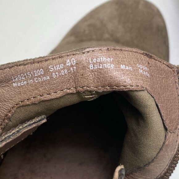 Dansko Womens 9 Suede Leather Side Zip Ankle Wedge Boots Brown - Picture 10 of 16